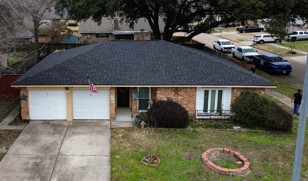 Tamko shingle color: Rustic Black in Houston TX